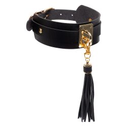 KINKY DIVA Halsband mit Quaste One Size Schwarz/Gold