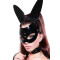 KINKY DIVA Bunnymaske aus veganem Leder Schwarz/Ros&eacute;-Gold