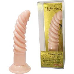 MAGIC EYES Dildo Winding Stick Sucker Beige Large