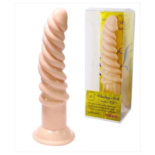 MAGIC EYES Dildo Winding Stick Sucker Beige X-Large