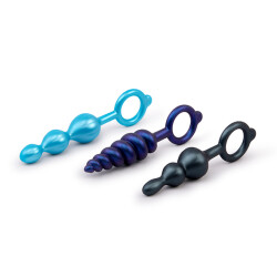 B-VIBE Beaded Butties Anal-Plug 3er-Set