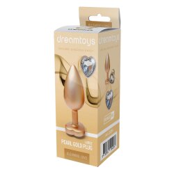 DREAM TOYS Gleaming Love Pearl Gold Anal-Plug Large