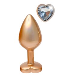 DREAM TOYS Gleaming Love Pearl Gold Anal-Plug Medium