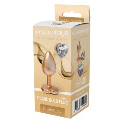 DREAM TOYS Gleaming Love Pearl Gold Anal-Plug Small