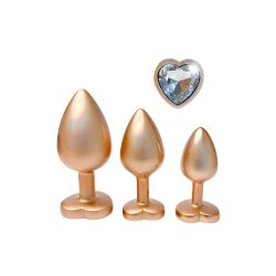 DREAM TOYS Gleaming Love Pearl Gold Anal-Plug 3er-Set