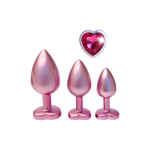 DREAM TOYS Gleaming Love Pearl Pink Anal-Plug 3er-Set