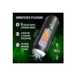 BLUSH M FOR MEN Master Blaster Stroker mit Vibration &amp; Saugfunktion Schwarz