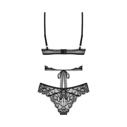 OBSESSIVE Blomentis Dessous-Set 2-teilig Schwarz