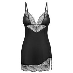 OBSESSIVE Lobellis Chemise &amp; Thong Schwarz