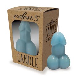 LITTLE GENIE  Edens Candle Penis mit Vanille-Duft Blau