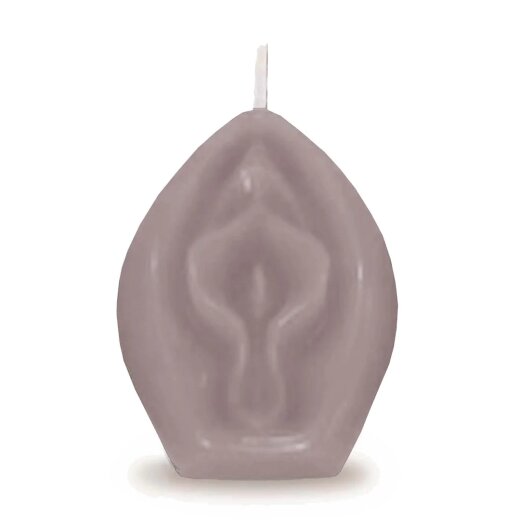 LITTLE GENIE  Edens Candle Vagina mit Vanilla-Duft Taupe