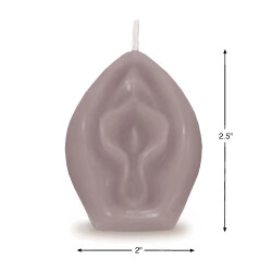 LITTLE GENIE  Edens Candle Vagina mit Vanilla-Duft Taupe