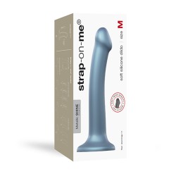 STRAP-ON-ME Dildo Biegsam M Metallic Shine Blue