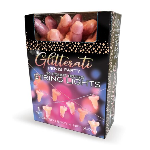 LITTLE GENIE Glitterati String Lights mit 20 Penis-Lichtern