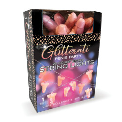 LITTLE GENIE Glitterati String Lights mit 20 Penis-Lichtern