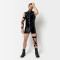 MAISON CATANZARO Anders Playsuit aus Vinyl &amp; Kunstleder Schwarz