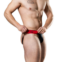 ORIGINAL JOCKSTRAP 2&quot; Reversible Jockstrap Schwarz + Rot