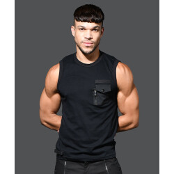 ANDREW CHRISTIAN Special Forces Capsule Muscle Shirt Schwarz