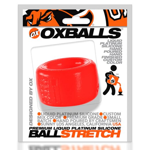 OXBALLS Balls-T Stretcher Hodenstrecker aus Platinum Silikon Rot