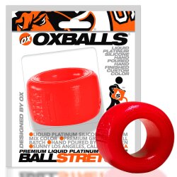 OXBALLS Balls-T Stretcher Hodenstrecker aus Platinum Silikon Rot