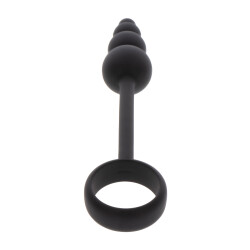 TOY JOY Manpower Anal-Plug &amp; Cock Ring aus Silikon Schwarz