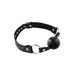 FETISHTENTATION Premium Ball Gag aus Rindsleder Schwarz