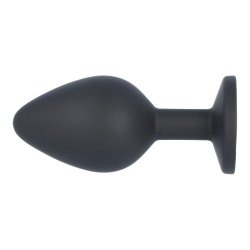 VIRGITE Anal-Plug 3er-Set mit Ziersteinen aus Silikon Schwarz/Rot