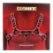 VIRGITE Love Hit Bondage Harness Model 1 aus veganem Leder One Size Schwarz-Rot