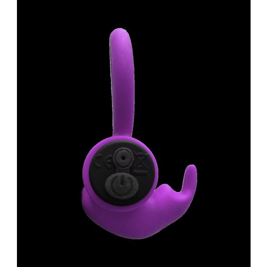 VIRGITE E9 Penisring mit Klitorisstimulator & Vibration Violett