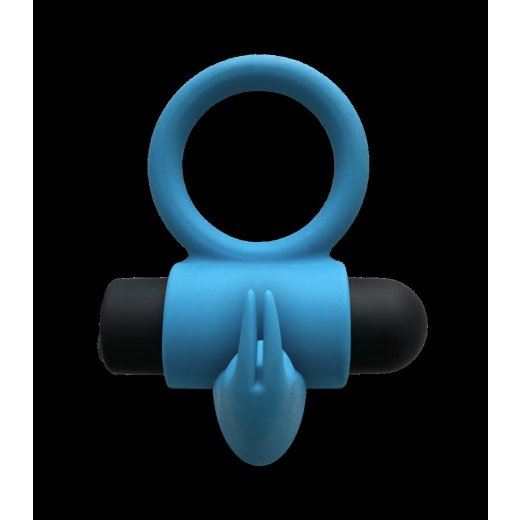 VIRGITE E9 Penisring mit Klitorisstimulator & Vibration Türkis