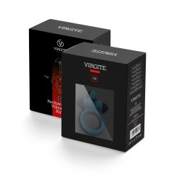 VIRGITE Penisring mit Klitorisstimulator &amp; Vibration T&uuml;rkis