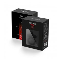VIRGITE E9 Penisring mit Klitorisstimulator & Vibration Schwarz