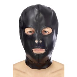 FETISHTENTATION Maske aus Kunstleder mit Augen-, Nasen-...