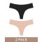 BYE BRA Invisible Thong 2er-Pack Beige & Schwarz