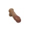 SILEXD Real Skin Dildo Model 1 8" Thermo Reactive Brown Skin