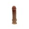 SILEXD Real Skin Dildo Model 1 8" Thermo Reactive Brown Skin