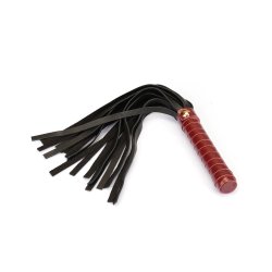 LIEBE SEELE Wine Red: Mini Flogger aus Leder Weinrot