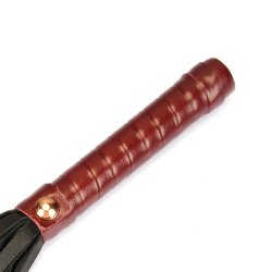 LIEBE SEELE Wine Red: Mini Flogger aus Leder Weinrot