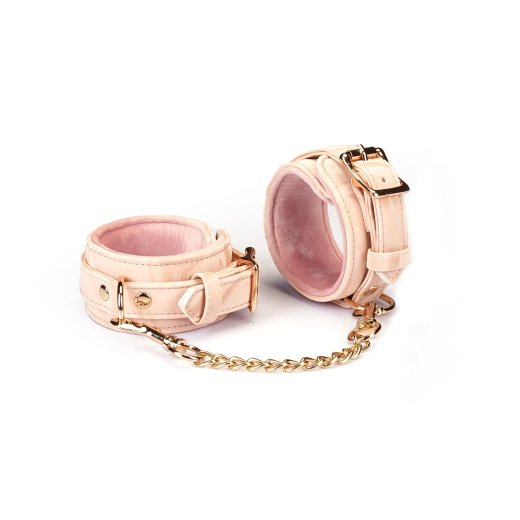 LIEBE SEELE Boudoir Amor Handcuffs aus veganem Leder Pink/Gold