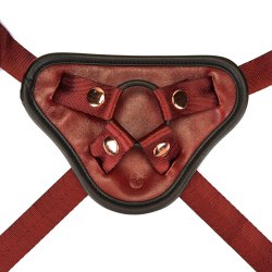 LIEBE SEELE Wine Red: Strap-on Harness aus Leder Weinrot