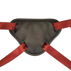 LIEBE SEELE Wine Red: Strap-on Harness aus Leder Weinrot