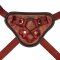 LIEBE SEELE Wine Red: Strap-on Harness aus Leder Weinrot