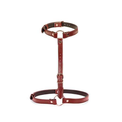 LIEBE SEELE Wine Red: Waist Harness aus Leder Weinrot