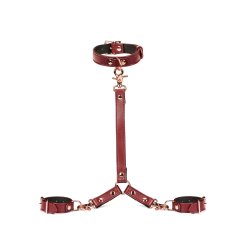 LIEBE SEELE Wine Red: Collar & Wrist Restraint...