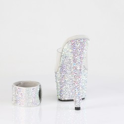PLEASER Bejweled High Heels mit Strasssteinen &...