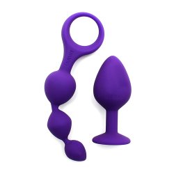 RIMBA Barcelona Anal Toy Starter Set aus Silikon Violett