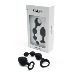 RIMBA Barcelona Anal Toy Starter Set aus Silikon Schwarz