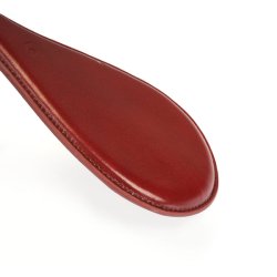 LIEBE SEELE Wine Red: Round Paddle aus Leder Weinrot/Schwarz