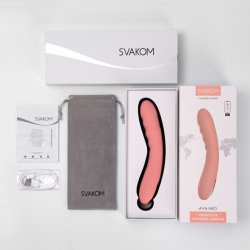 SVAKOM Connexion Series Ava Vibrator mit Stossfunktion, Vibration & App-Steuerung Orange