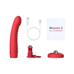 LOVENSE Mission 2 vibrierender Dildo mit Touch-Sense Technologie Pink